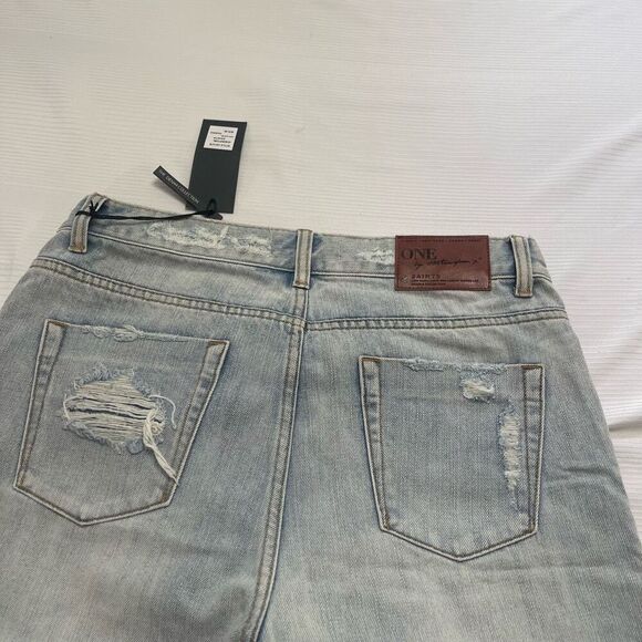 NWT One X One Teaspoon Saints Phoenix Destroyed Denim Jeans Size 26 New - Picture 11 of 12